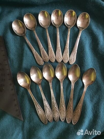 Кофейные ложки мельхиор СССР 6шт