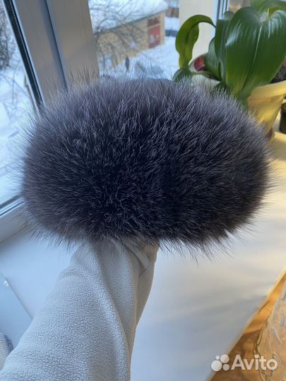 Шапка мужская с натуральным мехом и кожей