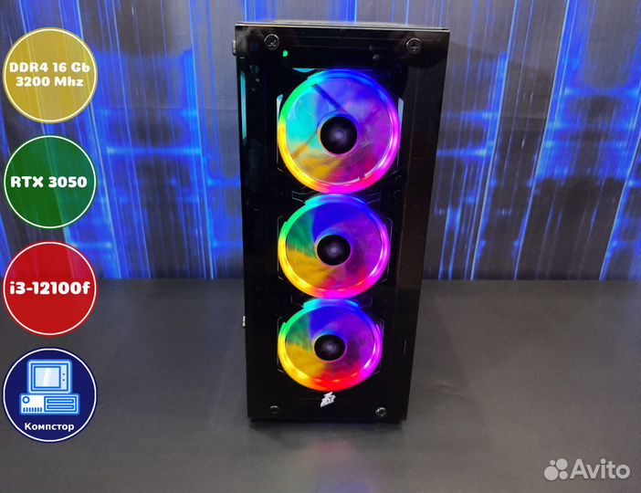 Сборка пк 4к i3-RTX3050-16DDR4-EQW0895126374-H610