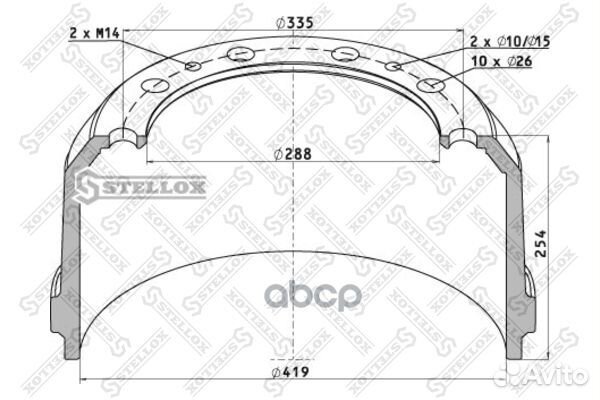 85-00080-SX торм.барабан (накл 19557) 419x203