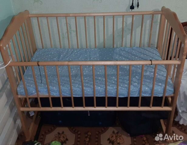Детская кроватка деревянная эко