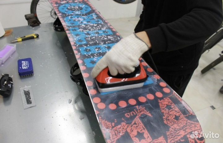 Нанесение парафина, заточка кантов сноуборд/лыжи