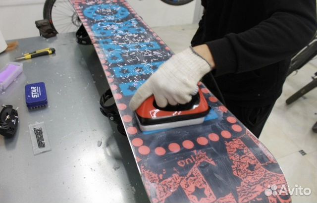 Нанесение парафина, заточка кантов сноуборд/лыжи