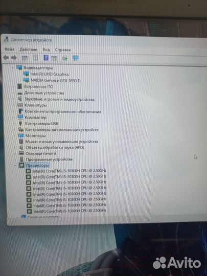 Игровой ноутбук Acer i5 10300h/gtx 1650ti/ssd 512