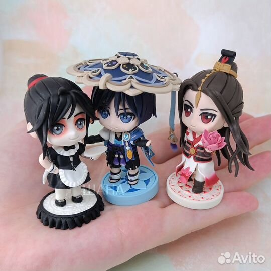 Аниме фигурки ручная работа чиби Genshin Impact