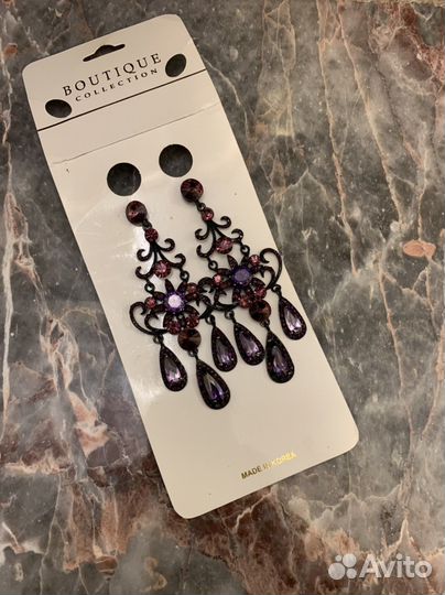 Серьги / сережки вечерние длинные