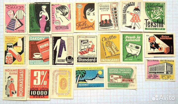 Спичечные этикетки коллекционные Эстония