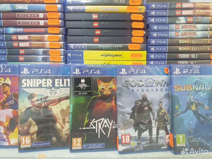 Новые диски запечатанные PlayStation 4