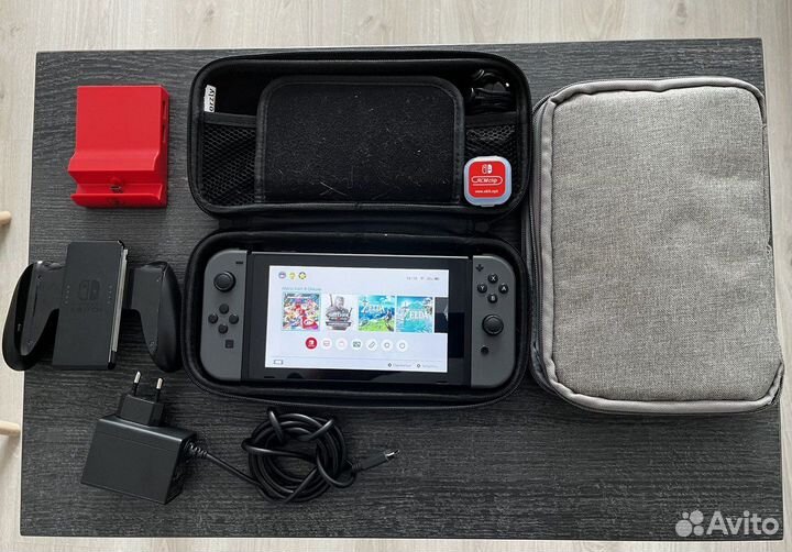 Nintendo Switch прошитая + карта 256GB + чехол
