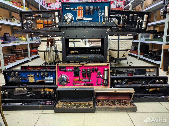 Подарочный шашлычный набор в кейсе