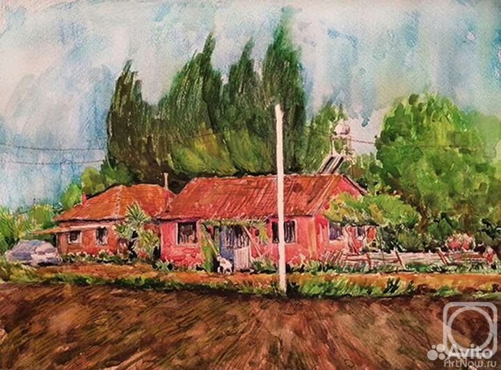 Картина акварель пейзаж. Анталия