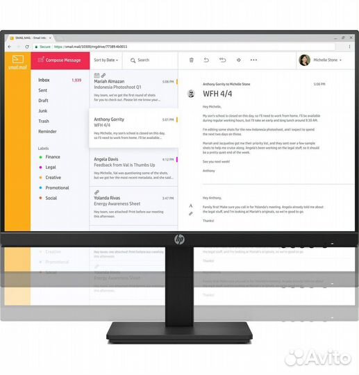 Монитор HP P24h G4
