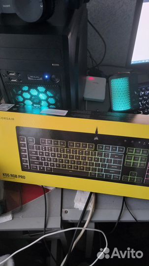 Игровая клавиатура Corsair K55 RGB pro black