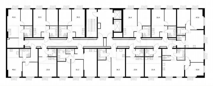 2-к. квартира, 51,2 м², 7/17 эт.