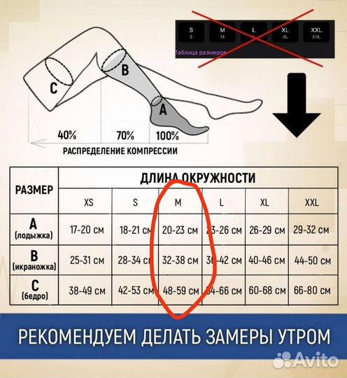 Компрессионные чулки 2 класс новые