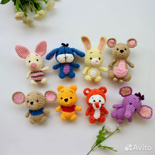 Вязаные игрушки амигуруми Винни-пух и друзья
