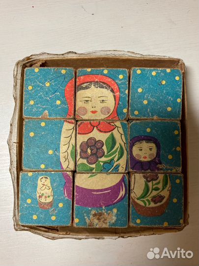 Ретро кубики детские