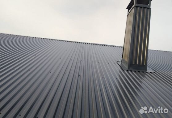 Профнастил темно-серый 0,4мм С21 RAL7024, 6х1,051м