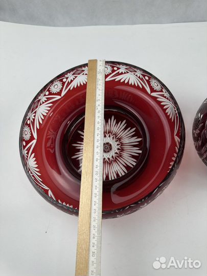 Вазы, конфетницы, цветной хрусталь СССР