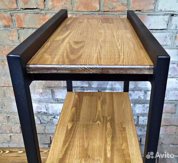 Стол лофт со стеллажом