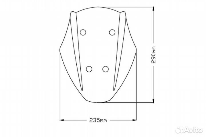 Стекло Puig серии Sport для Ducati Diavel 1260