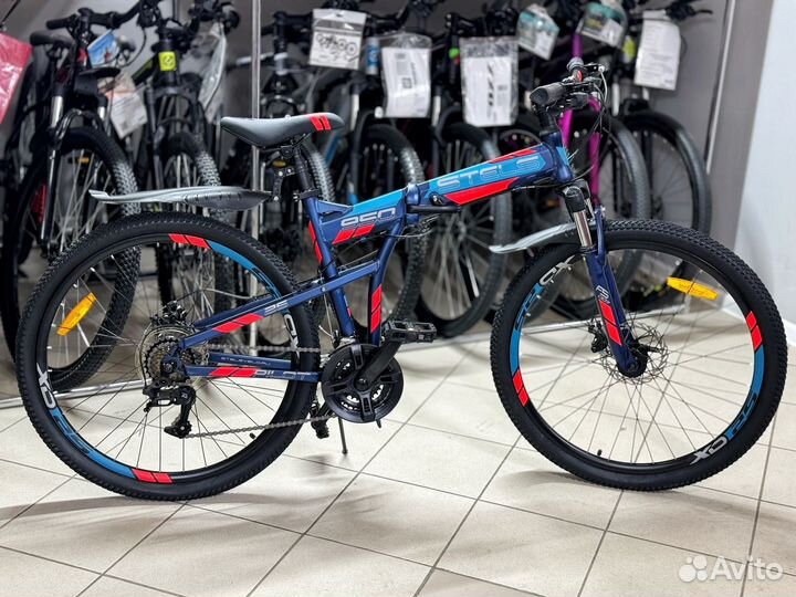 Новый складной горный велосипед stels pilot 26