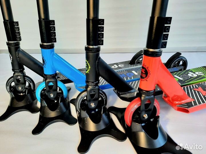 Самокат трюковой с высоким рулем