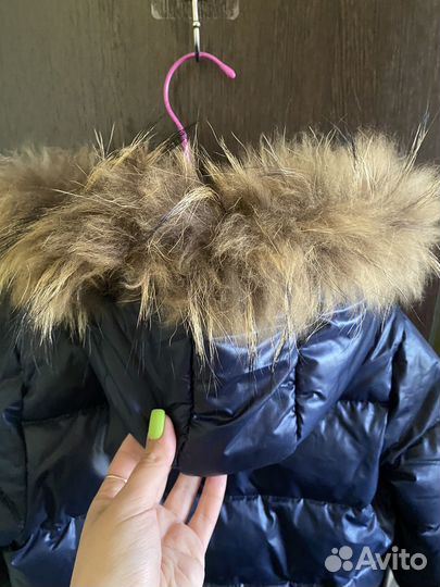 Пуховик детский натуральный пух и мех