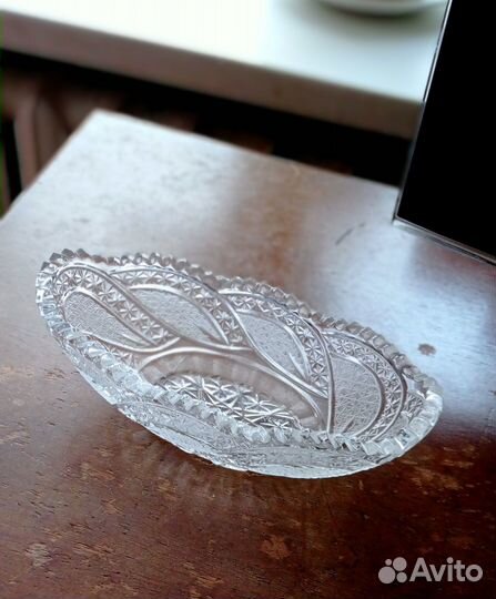 Хрустальная лодочка для конфет, фруктов, салата