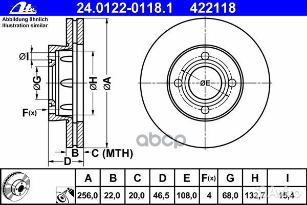 Диск тормозной передн, audi: 100 1.9/2.0 D/2.1