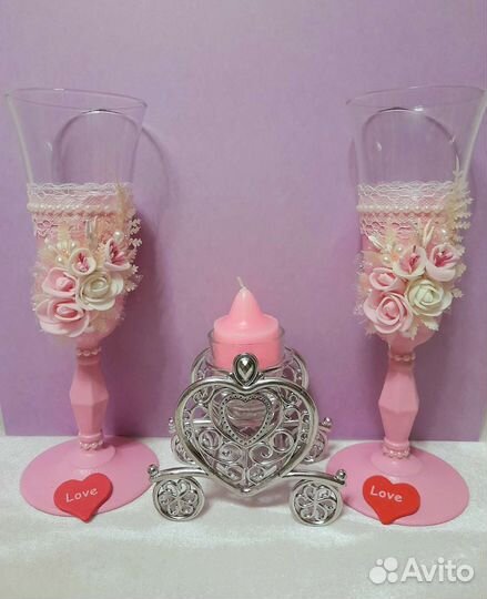 Бокалы и подсвечники на подарок