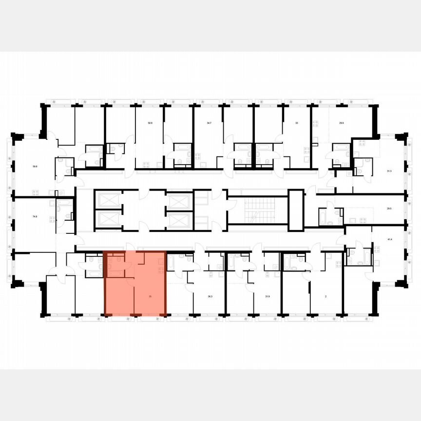 1-к. квартира, 35 м², 18/32 эт.