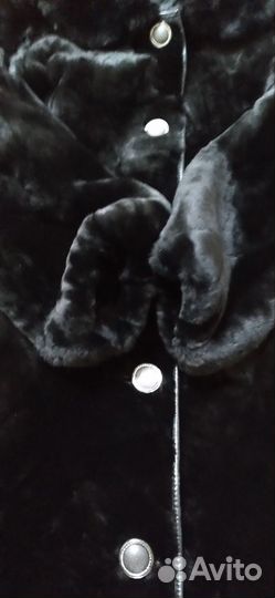 Шуба мутоновая с капюшоном 44