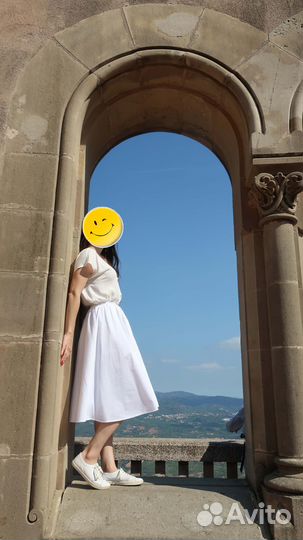 Юбка белая benetton xs