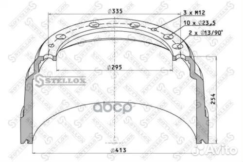 85-00018-SX торм.барабан 413x178/189 H253