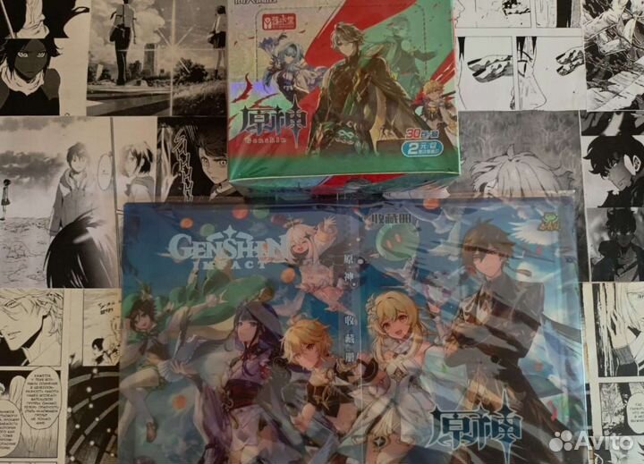 Премиум карточки Genshin и альбом