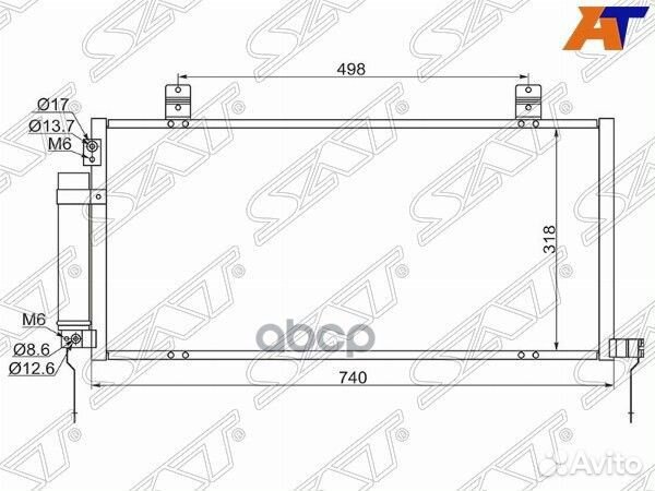 Радиатор кондиционера mitsubishi galant 03-12 s