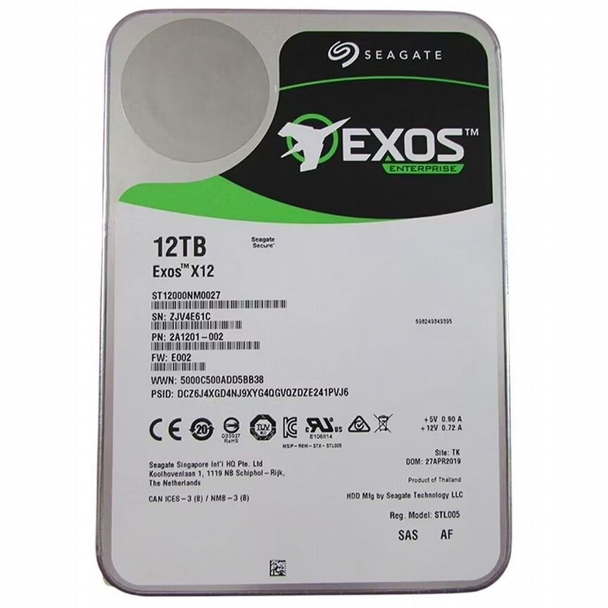 [ST12000NM0027] Жесткий Диск Seagate 12tb Sas 3,5" St12000nm0027