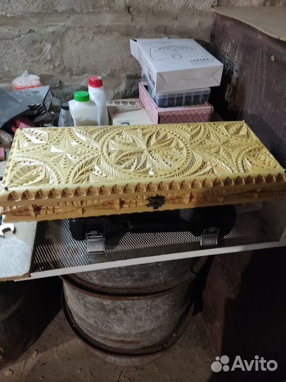 Нарды ручной работы из кедра. Резьба под стеклом