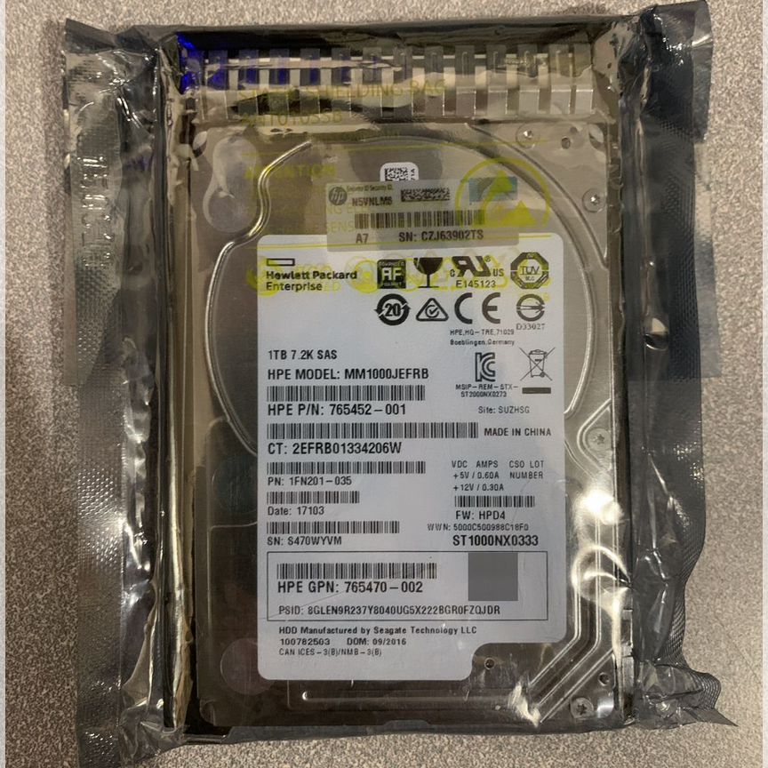 [765464-B21] Жесткий Диск Hp 1tb Sas 12g 7.2k 2.5 765464-B21