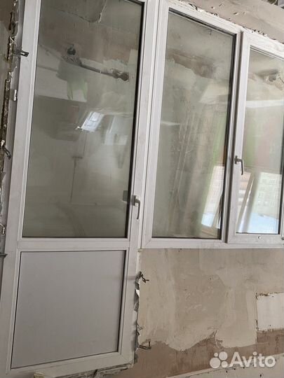 Балконный блок с дверью бу