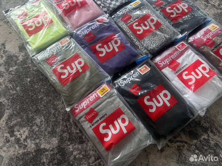 Трусы Supreme Boxer Briefs x Hanes