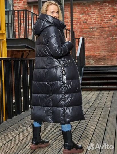 Пуховик женский длинный 48