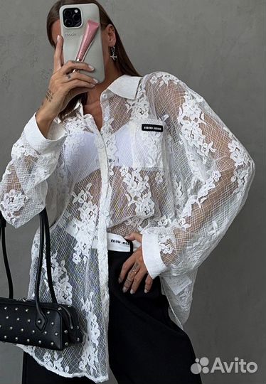 Блузка кружево Miu Miu