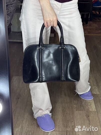 Сумка gaetano riva черная кожа италия