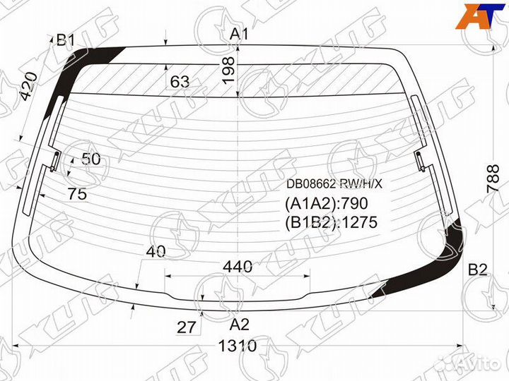 Стекло заднее Chevrolet Cavalier