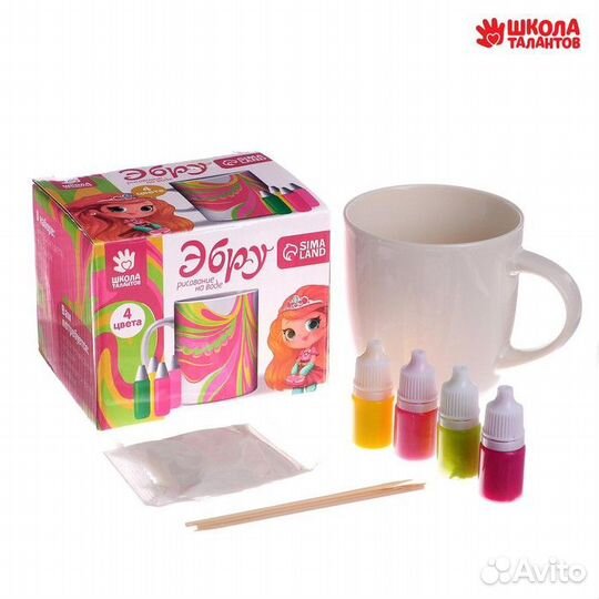 2 шт. Рисование на воде эбру 'Создай свою кружку'