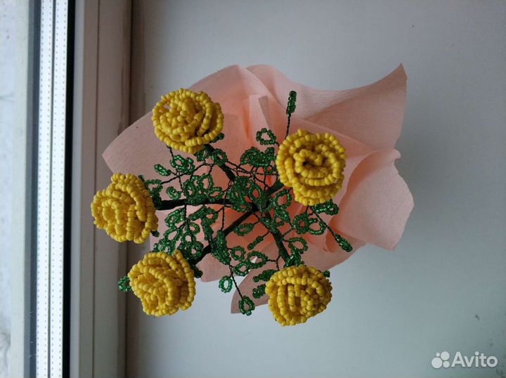 Букет цветов из бисера