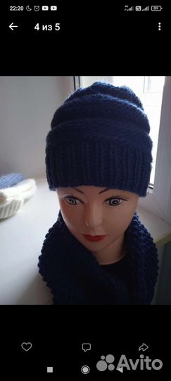 Шапка и шарф снуд