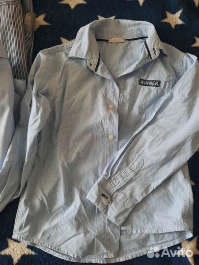 Рубашка школьная на мальчика 128